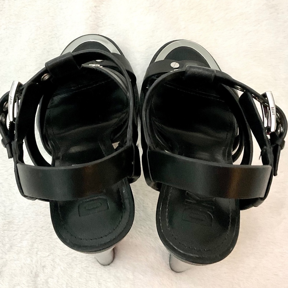 DKNY  BRIA SLINGBACK SANDAL Studded Strappy open toe  Leather Gladiator Size 7M - Picture 13 of 15
